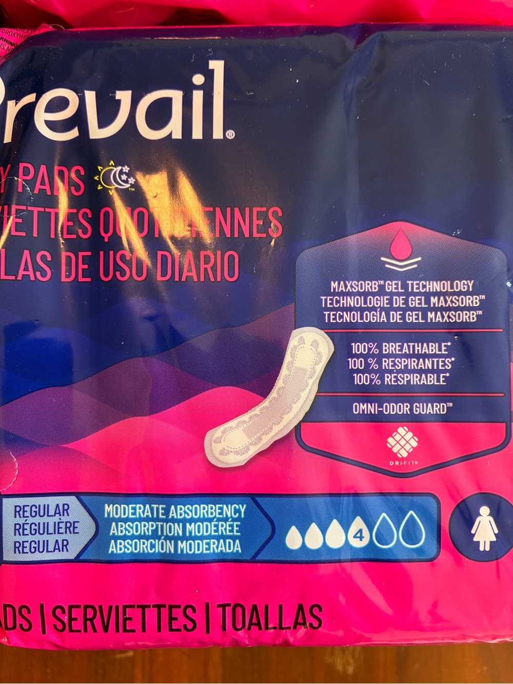 Prevail Daily Pads Moderate absorbency - Picture 3 of 6
